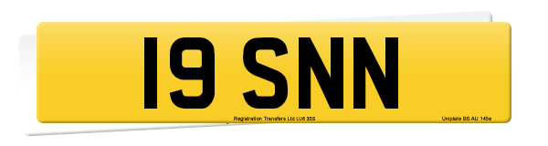 Registration number 19 SNN