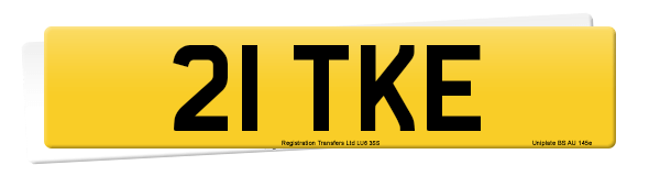 Registration number 21 TKE
