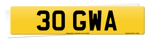 Registration number 30 GWA