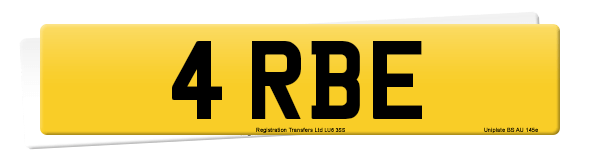 Registration number 4 RBE