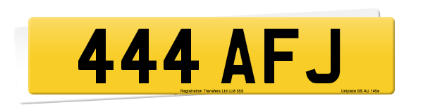 Registration number 444 AFJ