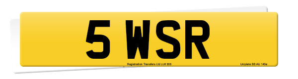 Registration number 5 WSR