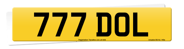 Registration number 777 DOL