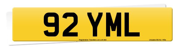 Registration number 92 YML