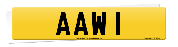 Registration number AAW 1