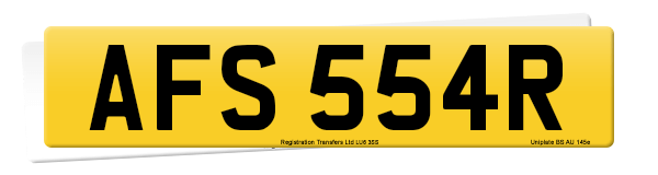 Registration number AFS 554R