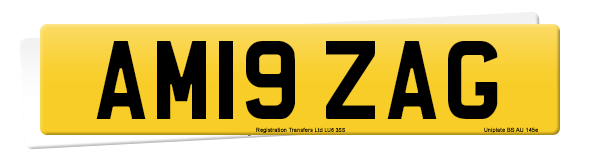 Registration number AM19 ZAG