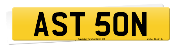 Registration number AST 50N