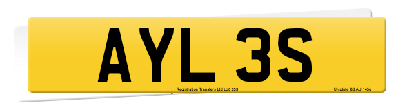 Registration number AYL 3S