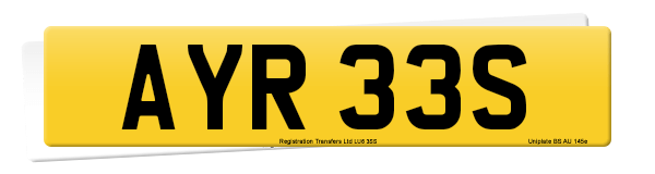 Registration number AYR 33S