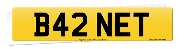 Registration number B42 NET