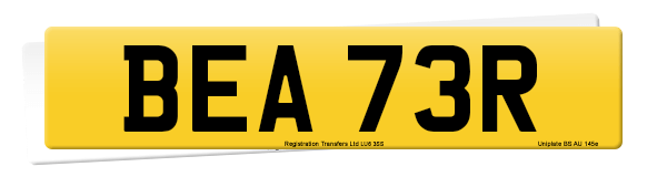 Registration number BEA 73R