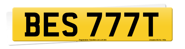 Registration number BES 777T
