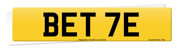 Registration number BET 7E