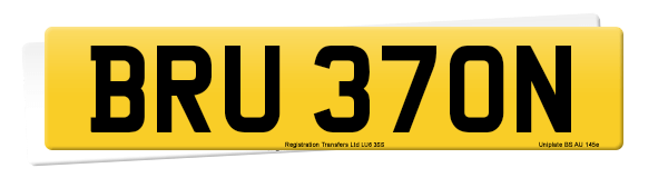 Registration number BRU 370N