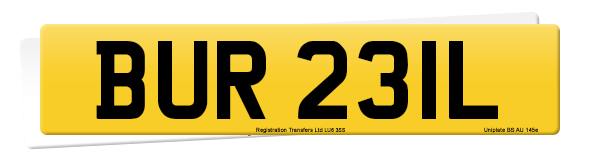Registration number BUR 231L