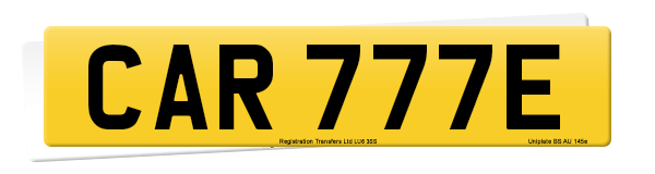 Registration number CAR 777E