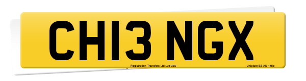 Registration number CH13 NGX