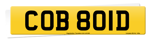 Registration number COB 801D