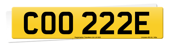Registration number COO 222E