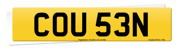 Registration number COU 53N