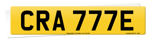 Registration number CRA 777E