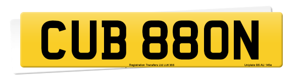Registration number CUB 880N