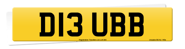 Registration number D13 UBB