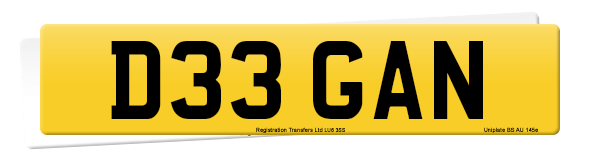 Registration number D33 GAN
