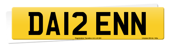 Registration number DA12 ENN