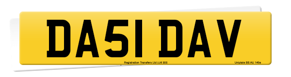 Registration number DA51 DAV