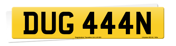 Registration number DUG 444N