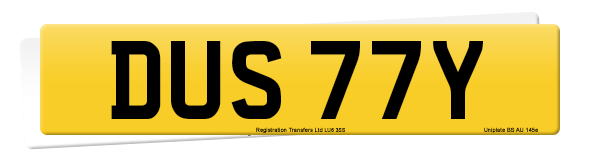 Registration number DUS 77Y