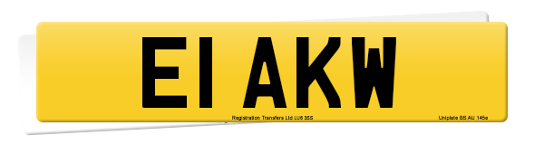 Registration number E1 AKW