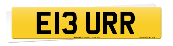 Registration number E13 URR
