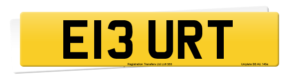 Registration number E13 URT