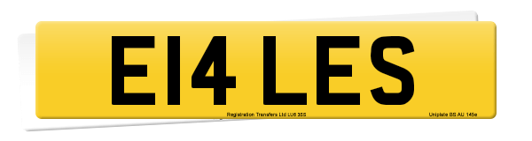 Registration number E14 LES