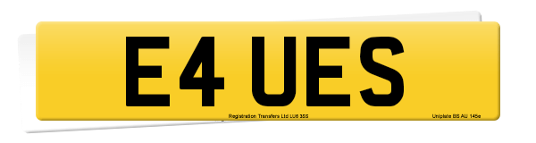 Registration number E4 UES