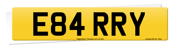Registration number E84 RRY