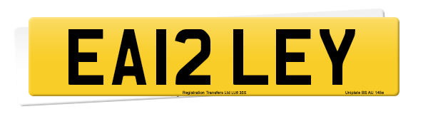 Registration number EA12 LEY