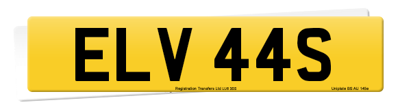 Registration number ELV 44S