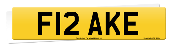 Registration number F12 AKE