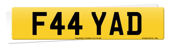 Registration number F44 YAD