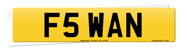 Registration number F5 WAN