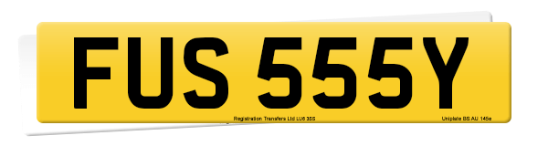 Registration number FUS 555Y