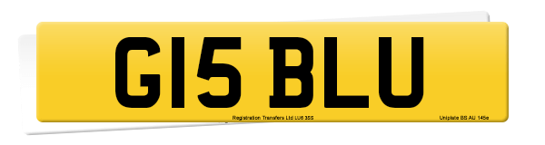 Registration number G15 BLU