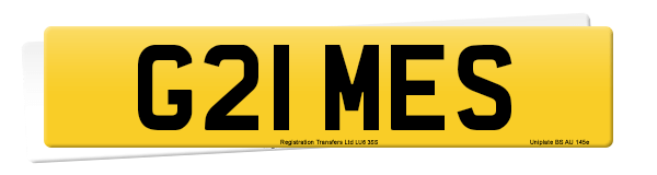 Registration number G21 MES