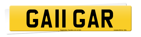 Registration number GA11 GAR
