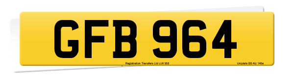 Registration number GFB 964