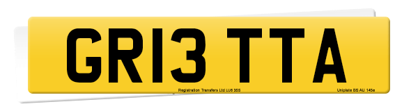 Registration number GR13 TTA